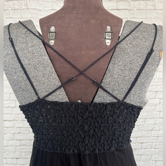 Free People Black Adella Lace Slip Dress medium - Picture 8 of 8